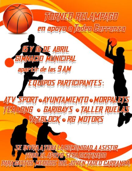 Torneo relámpago en apoyo a Tadeo Carranza.